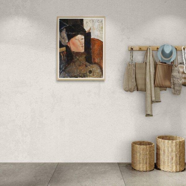 Amedeo Modigliani: Beatrice | Contemporary Portrait Painting, Elegant Modigliani Print for Your Modern Wall Decor