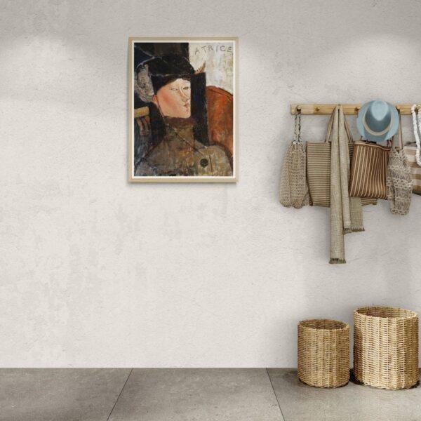 Amedeo Modigliani: Beatrice | Contemporary Portrait Painting, Elegant Modigliani Print for Your Modern Wall Decor