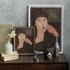 Amedeo Modigliani: Adrienne | Contemporary Portrait Painting, Elegant Modigliani Print for Your Modern Wall Decor