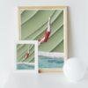 Gravity-Defying Pool Plunge | Modern Minimalist Wall Art Print | Contemporary Abstract Diver Poster | Trendy Wall Art