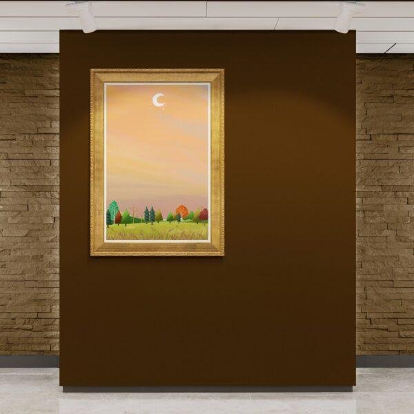 Twilight Whisper in the Enchanted Forest | Serene Nature Landscape Poster | Floral Wall Art | Contemporary Abstract Wall Decor