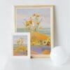 Van Gogh's Sunflower Maiden: Modern Floral Art Print | Unique Wall Art