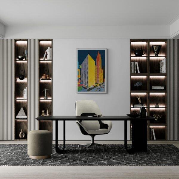 Vintage Chicago Wall Art | Aesthetic Sheraton-Chicago Hotel Poster for Office & Living Room Decor