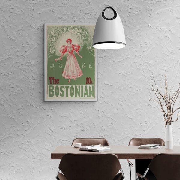 The Bostonian Art Poster | Classic Victorian Wall Decor | Charming Vintage Wall Art