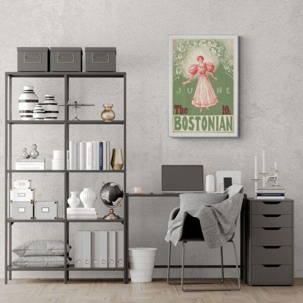 The Bostonian Art Poster | Classic Victorian Wall Decor | Charming Vintage Wall Art