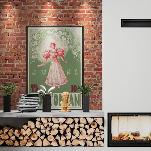 The Bostonian Art Poster | Classic Victorian Wall Decor | Charming Vintage Wall Art