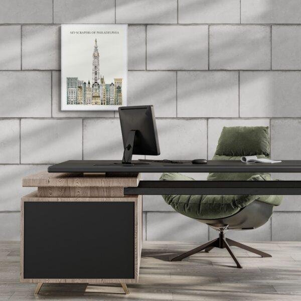 Vintage Philadelphia Skyline Poster | Architectural Art Print | Historical City Hall Illustration | Urban Decor