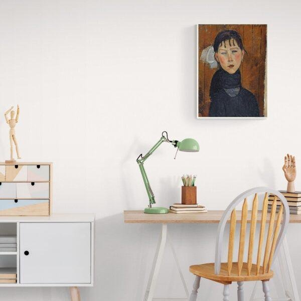 Amedeo Modigliani: Marie | Contemporary Portrait Painting, Elegant Modigliani Print for Your Modern Wall Decor