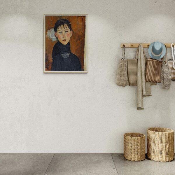 Amedeo Modigliani: Marie | Contemporary Portrait Painting, Elegant Modigliani Print for Your Modern Wall Decor