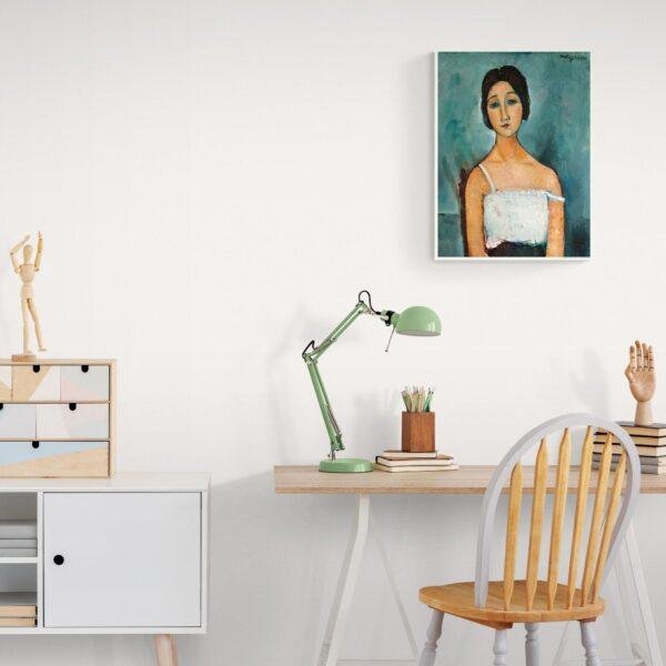 Amedeo Modigliani: Christina | Contemporary Portrait Painting, Elegant Modigliani Print for Your Modern Wall Decor