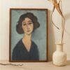 Amedeo Modigliani: Jeune Femme | Contemporary Portrait Painting, Elegant Modigliani Print for Your Modern Wall Decor