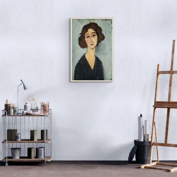 Amedeo Modigliani: Jeune Femme | Contemporary Portrait Painting, Elegant Modigliani Print for Your Modern Wall Decor