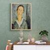 Amedeo Modigliani: Jeune fille en blouse | Contemporary Portrait Painting, Elegant Modigliani Print for Your Modern Wall Decor