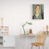 Amedeo Modigliani: Jeune fille en blouse | Contemporary Portrait Painting, Elegant Modigliani Print for Your Modern Wall Decor