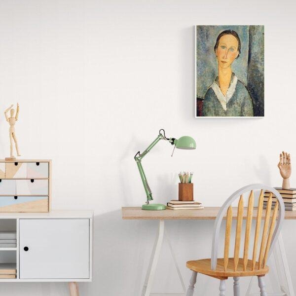Amedeo Modigliani: Jeune fille en blouse | Contemporary Portrait Painting, Elegant Modigliani Print for Your Modern Wall Decor