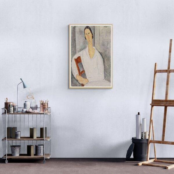 Amedeo Modigliani: Hanka Zborowska | Contemporary Portrait Painting, Elegant Modigliani Print for Your Modern Wall Decor