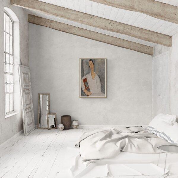 Amedeo Modigliani: Hanka Zborowska | Contemporary Portrait Painting, Elegant Modigliani Print for Your Modern Wall Decor