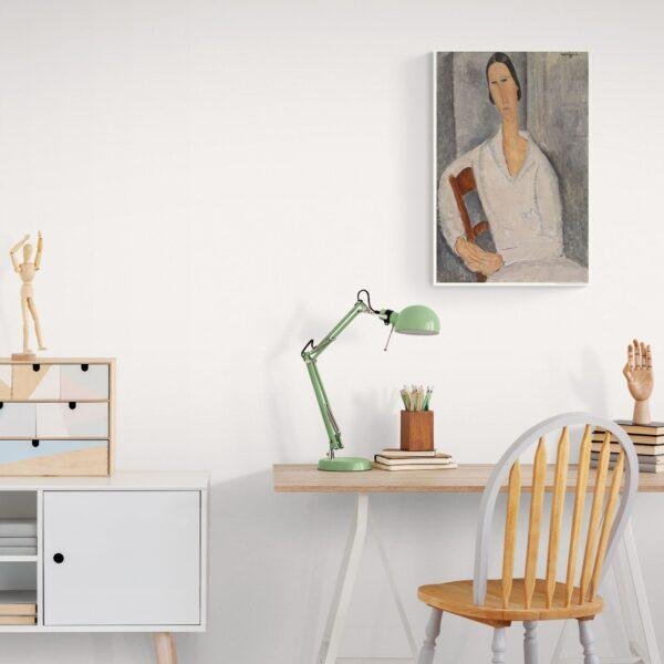 Amedeo Modigliani: Hanka Zborowska | Contemporary Portrait Painting, Elegant Modigliani Print for Your Modern Wall Decor