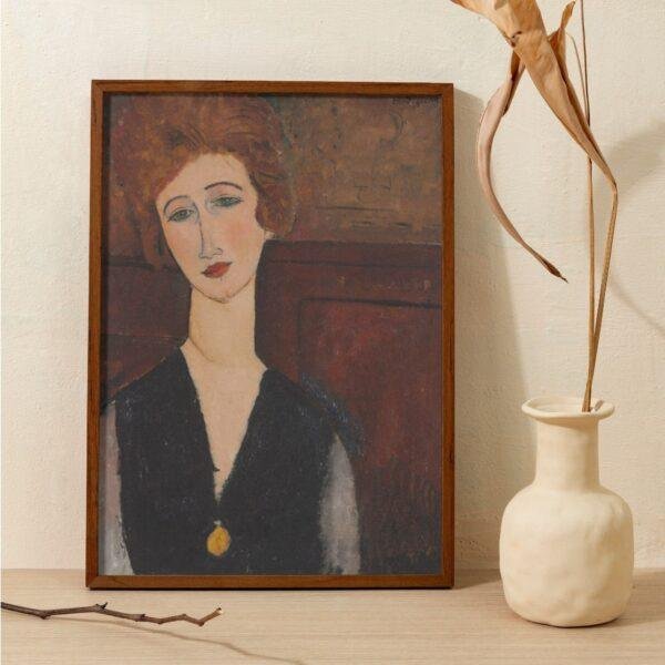 Amedeo Modigliani: Portrait de femme | Contemporary Portrait Painting, Elegant Modigliani Print for Your Modern Wall Decor