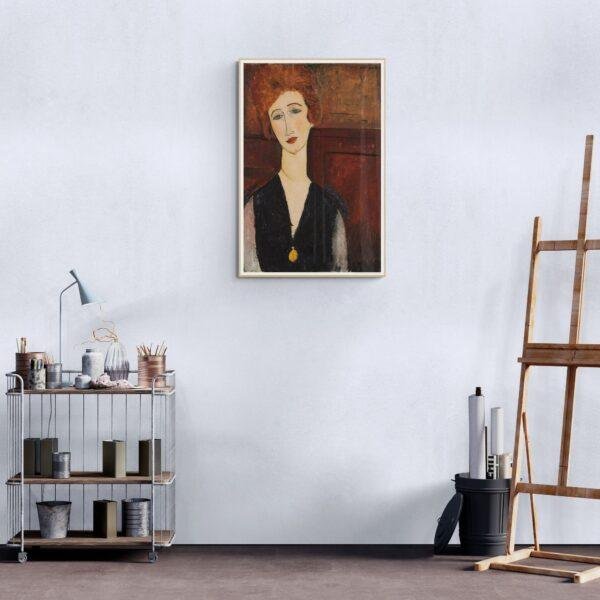 Amedeo Modigliani: Portrait de femme | Contemporary Portrait Painting, Elegant Modigliani Print for Your Modern Wall Decor