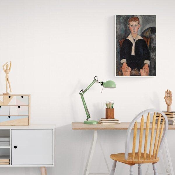 Amedeo Modigliani: Boy in Sailor Suit | Contemporary Portrait Painting, Elegant Modigliani Print for Your Modern Wall Decor