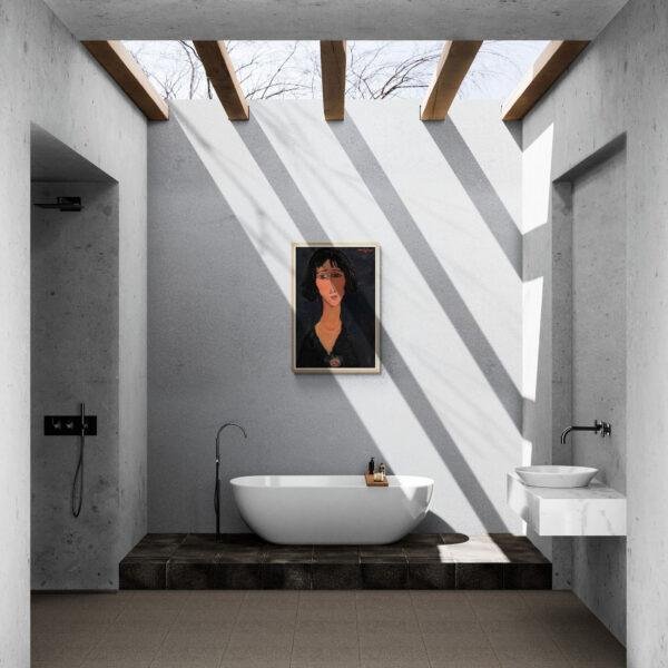 Amedeo Modigliani: Margherita | Contemporary Portrait Painting, Elegant Modigliani Print for Your Modern Wall Decor