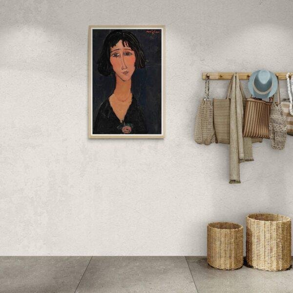 Amedeo Modigliani: Margherita | Contemporary Portrait Painting, Elegant Modigliani Print for Your Modern Wall Decor
