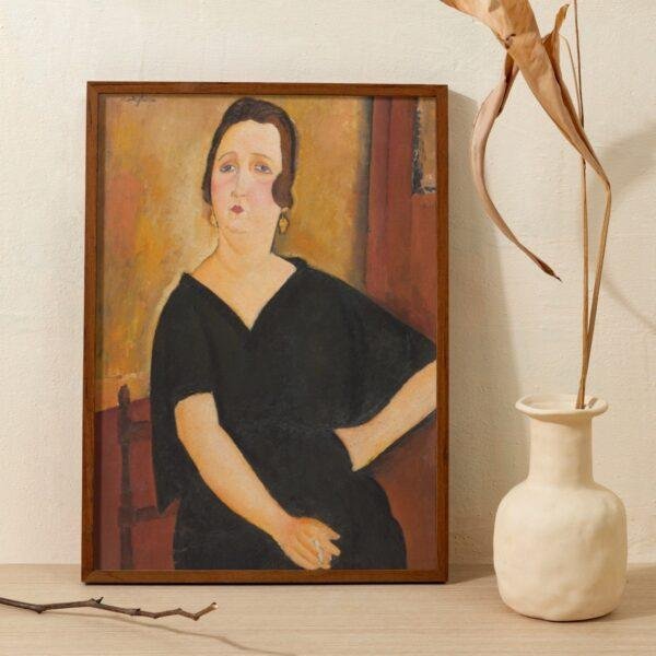 Amedeo Modigliani: Madame Amédée | Contemporary Portrait Painting, Elegant Modigliani Print for Your Modern Wall Decor