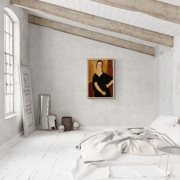 Amedeo Modigliani: Madame Amédée | Contemporary Portrait Painting, Elegant Modigliani Print for Your Modern Wall Decor
