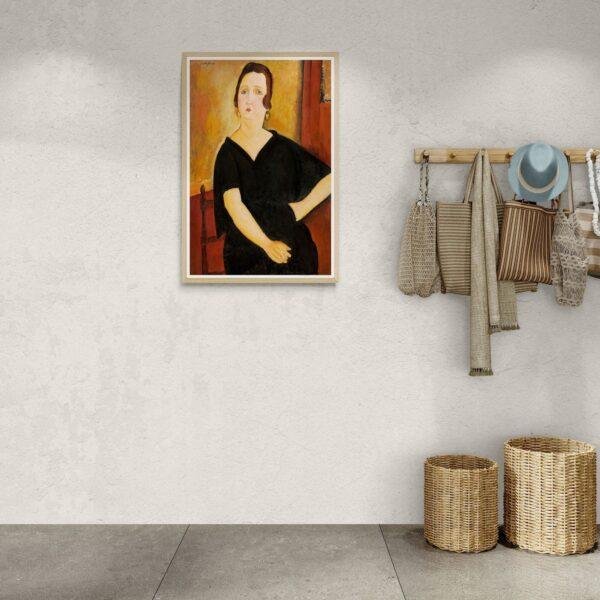 Amedeo Modigliani: Madame Amédée | Contemporary Portrait Painting, Elegant Modigliani Print for Your Modern Wall Decor