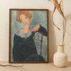 Modigliani Woman with Red Hair Print: Modern Portrait Art