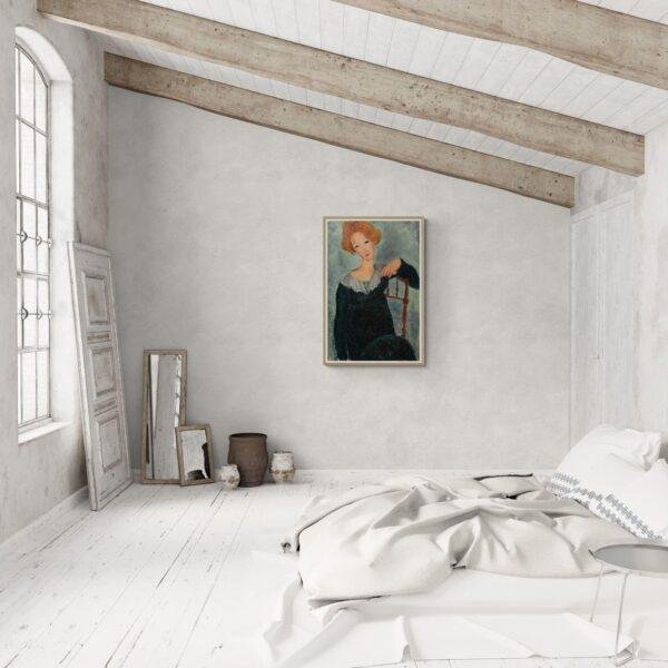 Modigliani Woman with Red Hair Print: Modern Portrait Art