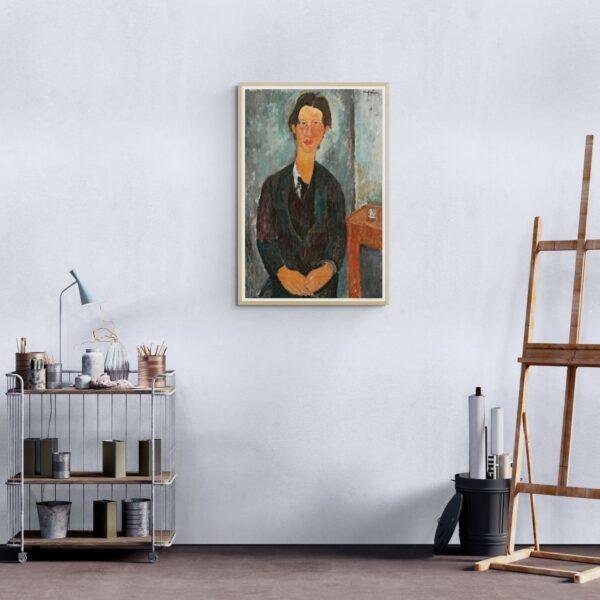 Amedeo Modigliani: Chaim Soutine | Contemporary Portrait Painting, Elegant Modigliani Print for Your Modern Wall Decor