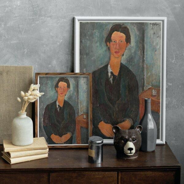 Amedeo Modigliani: Chaim Soutine | Contemporary Portrait Painting, Elegant Modigliani Print for Your Modern Wall Decor