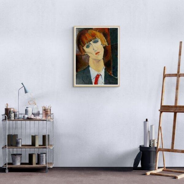 Amedeo Modigliani: Madame Kisling | Contemporary Portrait Painting, Elegant Modigliani Print for Your Modern Wall Decor