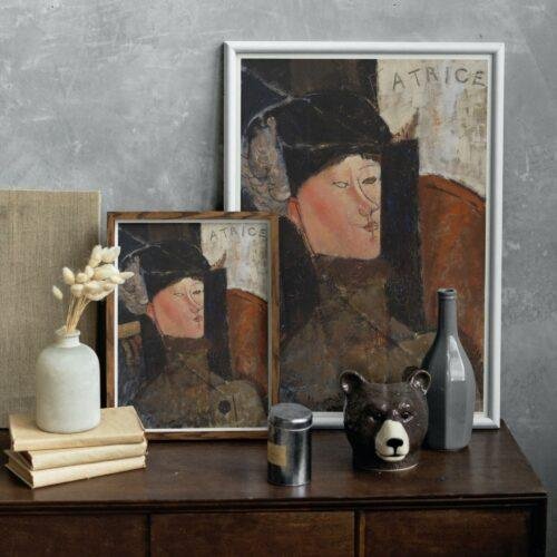 Amedeo Modigliani: Beatrice | Contemporary Portrait Painting, Elegant Modigliani Print for Your Modern Wall Decor