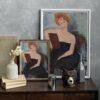 Amedeo Modigliani: Redheaded Girl in Evening Dress | Contemporary Portrait Painting, Elegant Modigliani Print for Your Modern Wall Decor