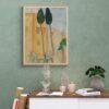 Amedeo Modigliani: Cypresses and Houses at Cagnes | Contemporary Portrait Painting, Elegant Modigliani Print for Your Modern Wall Decor