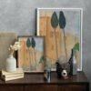 Amedeo Modigliani: Cypresses and Houses at Cagnes | Contemporary Portrait Painting, Elegant Modigliani Print for Your Modern Wall Decor