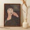 Amedeo Modigliani: Adrienne | Contemporary Portrait Painting, Elegant Modigliani Print for Your Modern Wall Decor