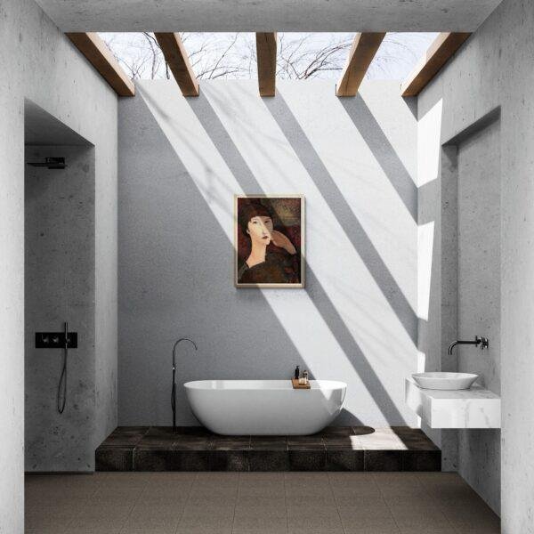 Amedeo Modigliani: Adrienne | Contemporary Portrait Painting, Elegant Modigliani Print for Your Modern Wall Decor