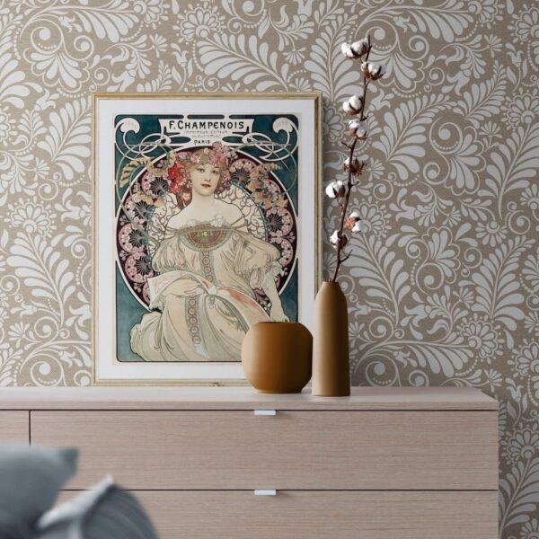 Alphonse Mucha Art Nouveau 'F. Champenois' Poster | Unique Wall Art Gift for Her & Friends