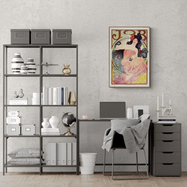 Alphonse Mucha Art Nouveau 'Ephemeral Elegance' Poster | Unique Wall Art Gift for Her & Friends