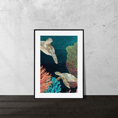Silent Ballet in the Ocean Depths | Modern Abstract Wall Decor | Contemporary Art