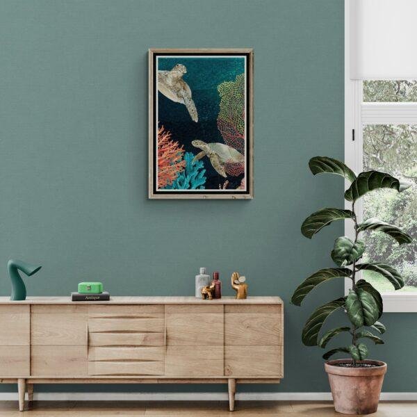 Silent Ballet in the Ocean Depths | Modern Abstract Wall Decor | Contemporary Art