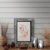 Whispering Petals Portrait | Elegant Watercolor Rose & Woman Silhouette Art Print with Gold Foil | Minimalist Wall Art