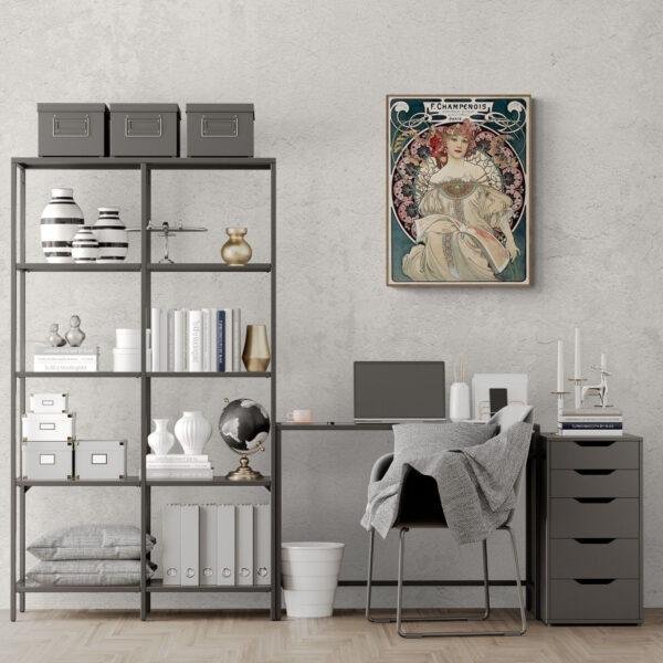 Alphonse Mucha Art Nouveau 'F. Champenois' Poster | Unique Wall Art Gift for Her & Friends