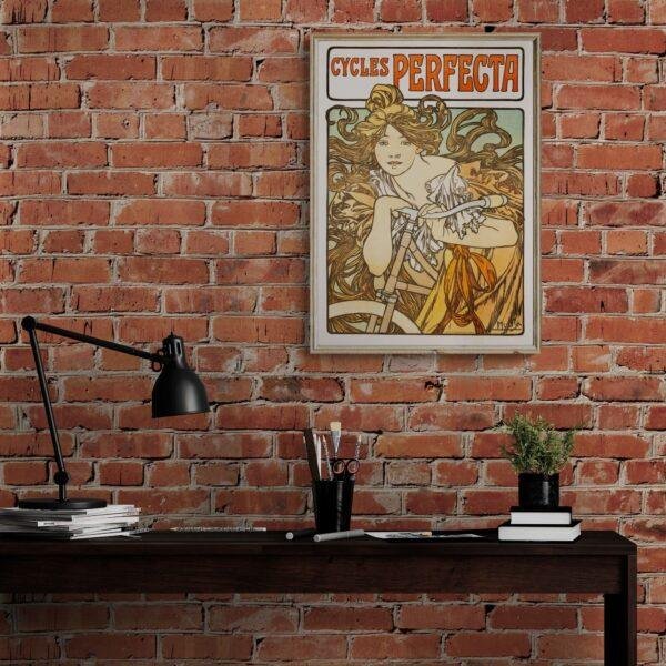 Alphonse Mucha Art Nouveau 'Cycles Perfecta' Poster | Unique Wall Art Gift for Her & Friends