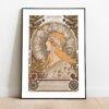 Alphonse Mucha Art Nouveau 'La Plume' Poster | Unique Wall Art Gift for Her & Friends