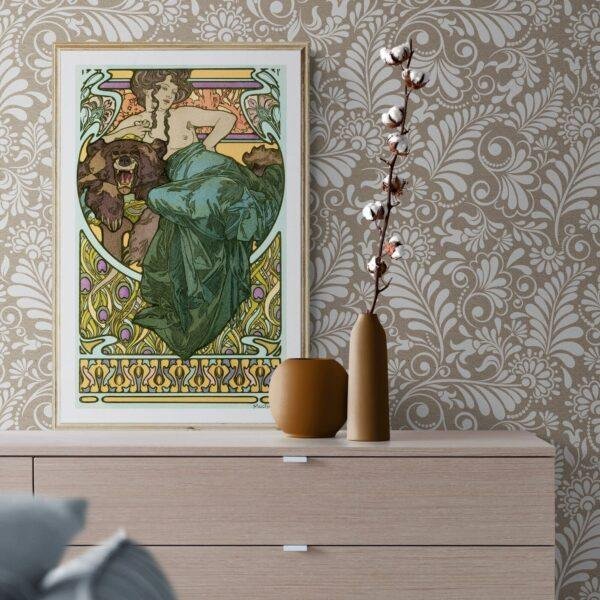 Alphonse Mucha Art Nouveau Poster: Harmony of Nature Giclée Print